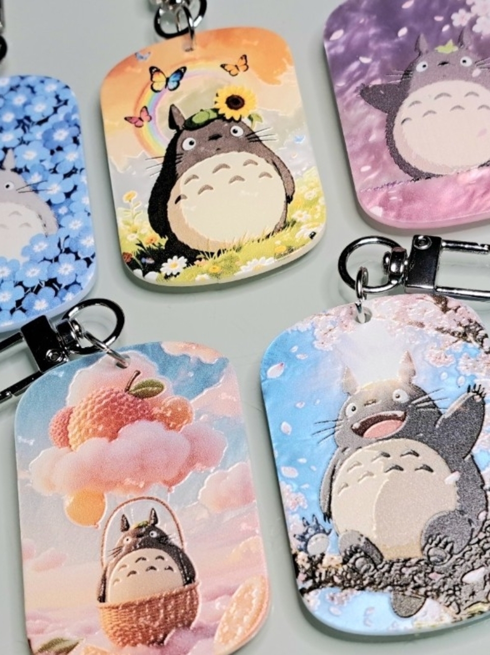 Studio Ghibli Totoro Keychain Purse Backpack Charm Clip Set Of 5